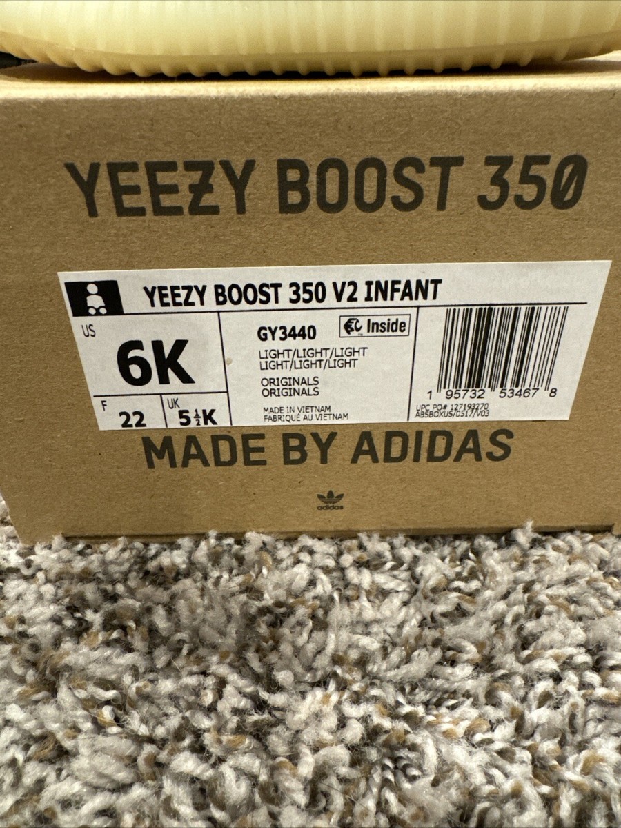 Adidas Yeezy boost 350 v2 light Infant 6K Shoes | eBay