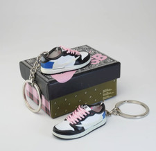Mini Sneaker 3D Keychain Mini shoe Figure AJ1 dunk low Travis Scott Box