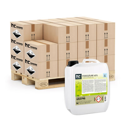 Essigsäure 60% 5L - Entkalker Kalklöser Essigessenz Haushaltsreiniger C2H4O2