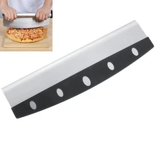 14" Pizza Cutter Sharp Rocker Large Blade Stainless Steel with Protective Cover