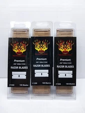 (Lot of 300) HIGH TECK Premium Razor Blades .009" Single Edge - New Sealed