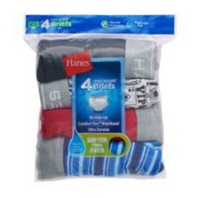 Hanes Boys' Cotton Briefs - Solid Colors and Prints, Small 6/8 - 4 ct