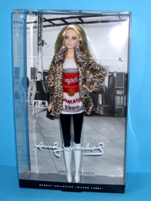 %***Barbie Andy Warhol*Silber Label***%