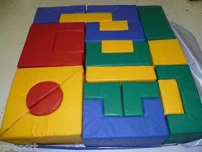 GS-SPORT Spielbausteine- Großbausteine - Riesenbausteine 21-teilig ,Höhe 30 cm mit Bezug*