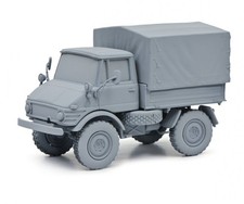 Schuco 450314900 1:43 Mercedes-Benz Unimog 406 Truck with Plane