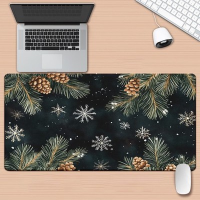 40*90cm1pc XXL Large Winter Wonderland Mouse Pad & Desk Mat - Non-Slip Rubber Ba