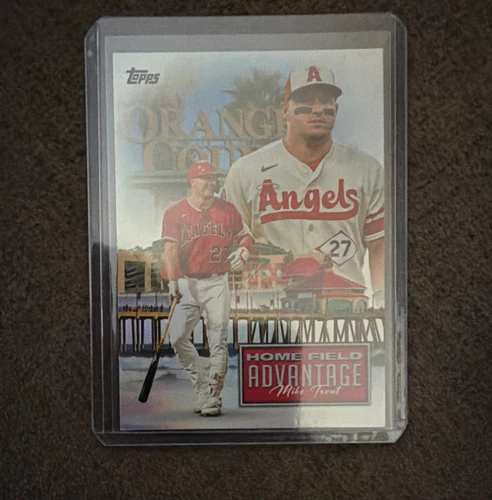 New ListingTopps 2024 Home Field Advantage Mike Trout Angels HFA-8 Insert Baseball MLB Card
