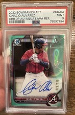 2022 IGNACIO (Nacho) ALVAREZ 1st BOWMAN Chrome Refractor AUTO Lava /199 PSA 9