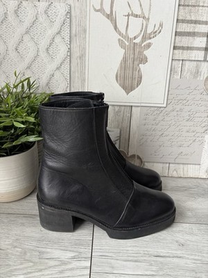 COS Chunky Leder Stiefeletten UK 3 halbhoch UVP 175£