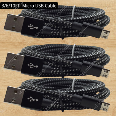 Micro USB Cable Android Charger Cable 3/6/10FT For Samsang S7 S6 J7 Edge Note 5