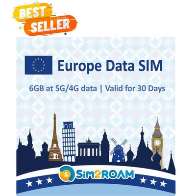 Stay Connected in : 6GB Prepaid SIM Card - 5G/4G LTE, Roaming Friendly