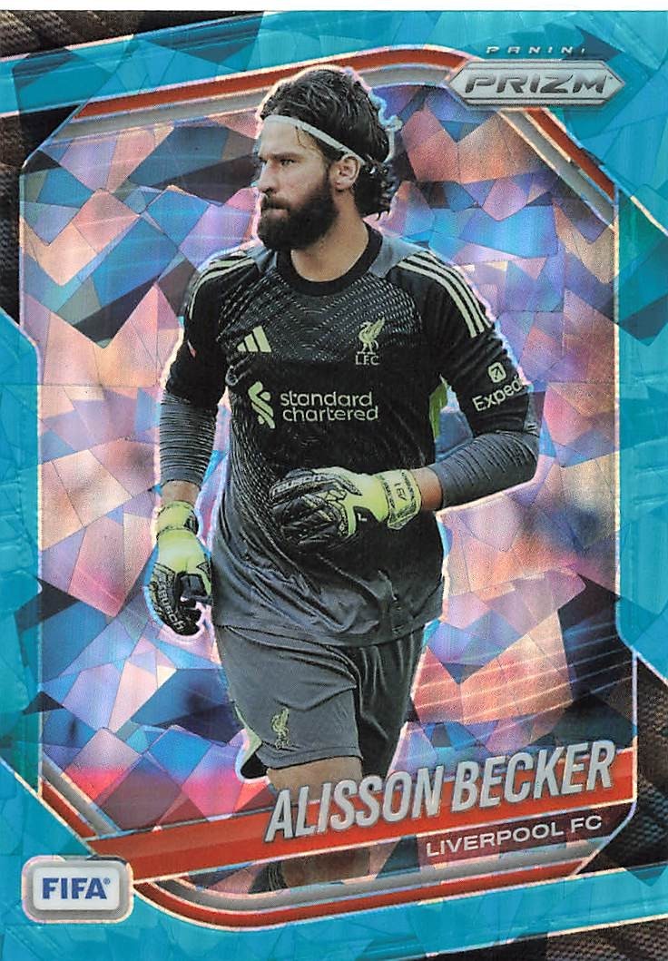 2025-26 Panini Prizm FIFA #96 Alisson Becker Teal Prizm /99
