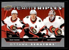 2021-22 Upper Deck Team Triples Silver Brady Tkachuk / Thomas Chabot / Matt