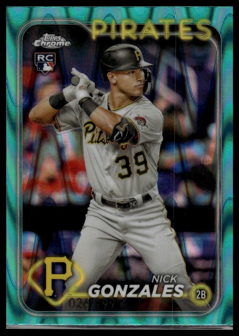2024 Topps Chrome #72 Nick Gonzales Aqua Raywave Refractors #/199