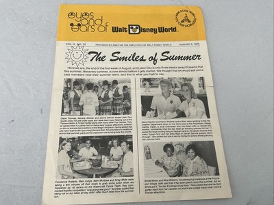 Disney Eyes & Ears Cast Member Exclusive August 9, 1975 The Smiles Of Summer