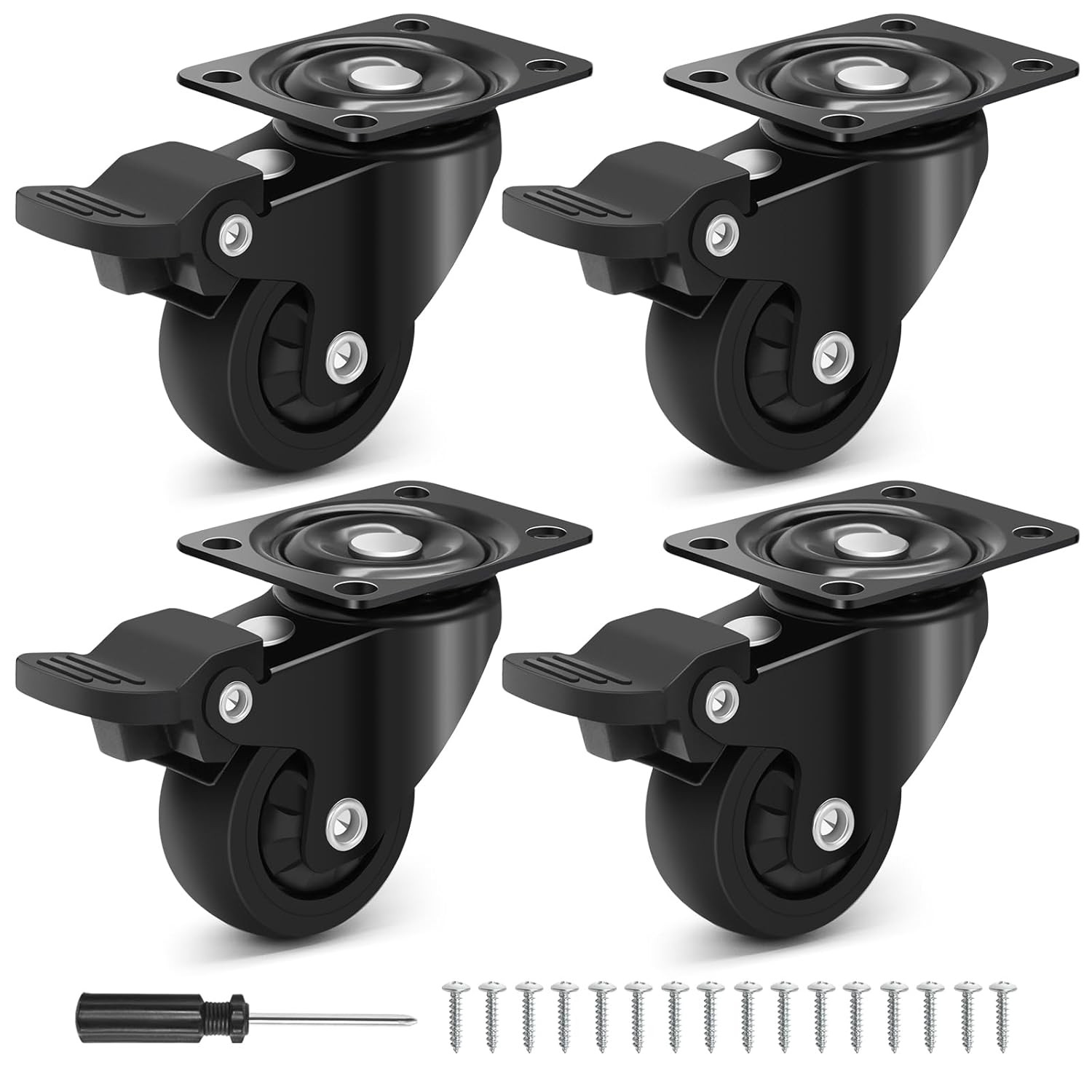Roulettes pivotantes silençieuses 38mm pour déplacer le mobilier de salon sans effort