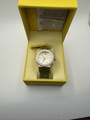 INVICTA OCEAN REEF CHRONOGRAPH DATE GREEN BAND WOMEN'S WATCH