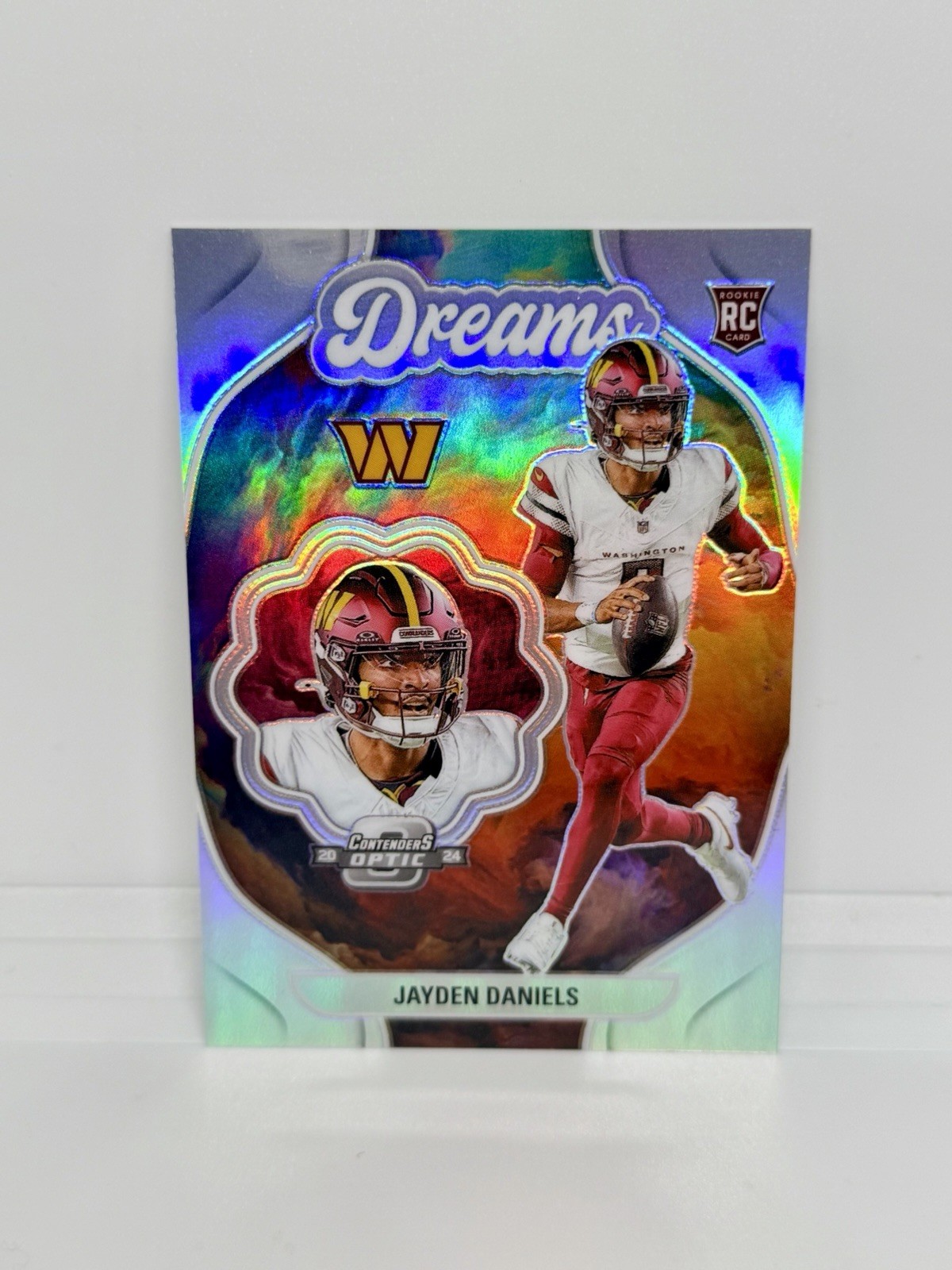 2024 Contenders Optic JAYDEN DANIELS Rookie Dreams Prizm Case Hit Commanders RC