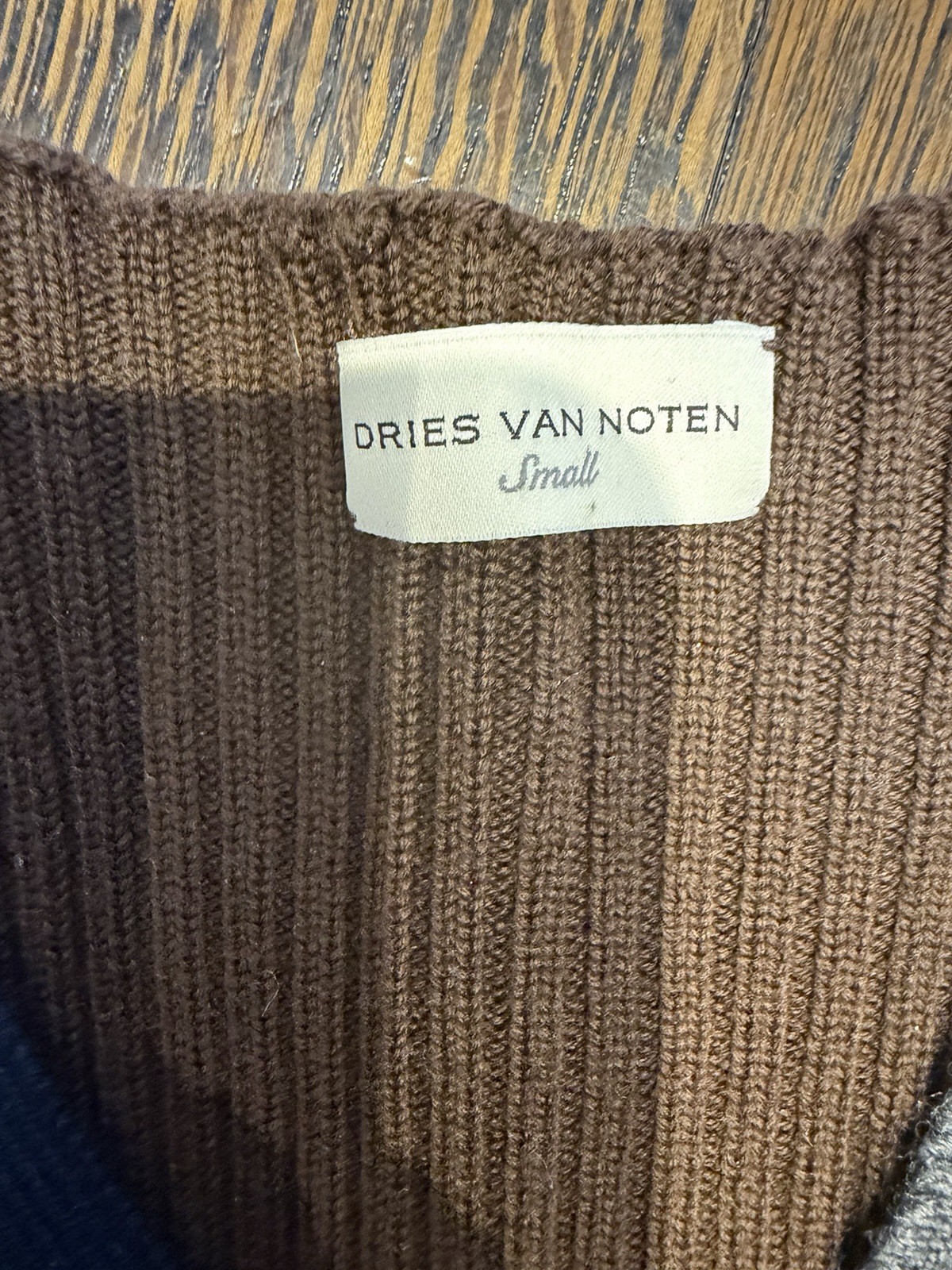 Dries Van Noten Deconstructed patchwork wool swea… - image 6