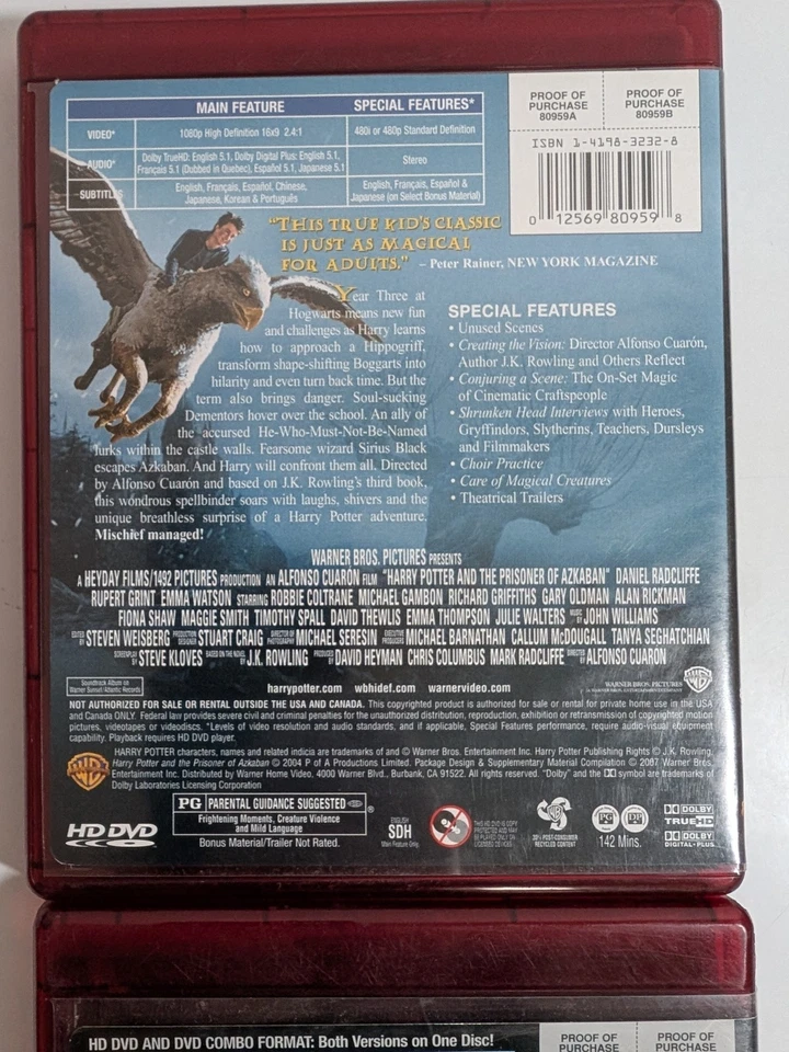Harry Potter and the Prisoner of Azkaban & Order of the Phoenix HD DVD Combo - Image 4 of 4