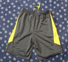 Youth Basketball Shorts FILA Sports Athletic Grey and Yellow Sz XL 16-18
