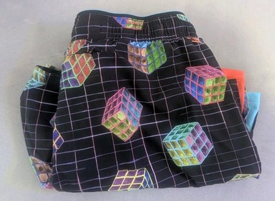 Chubbies Shorts Mens MediumBlack Solve Rubiks Cube Training Short 2.0 Lined NWOT