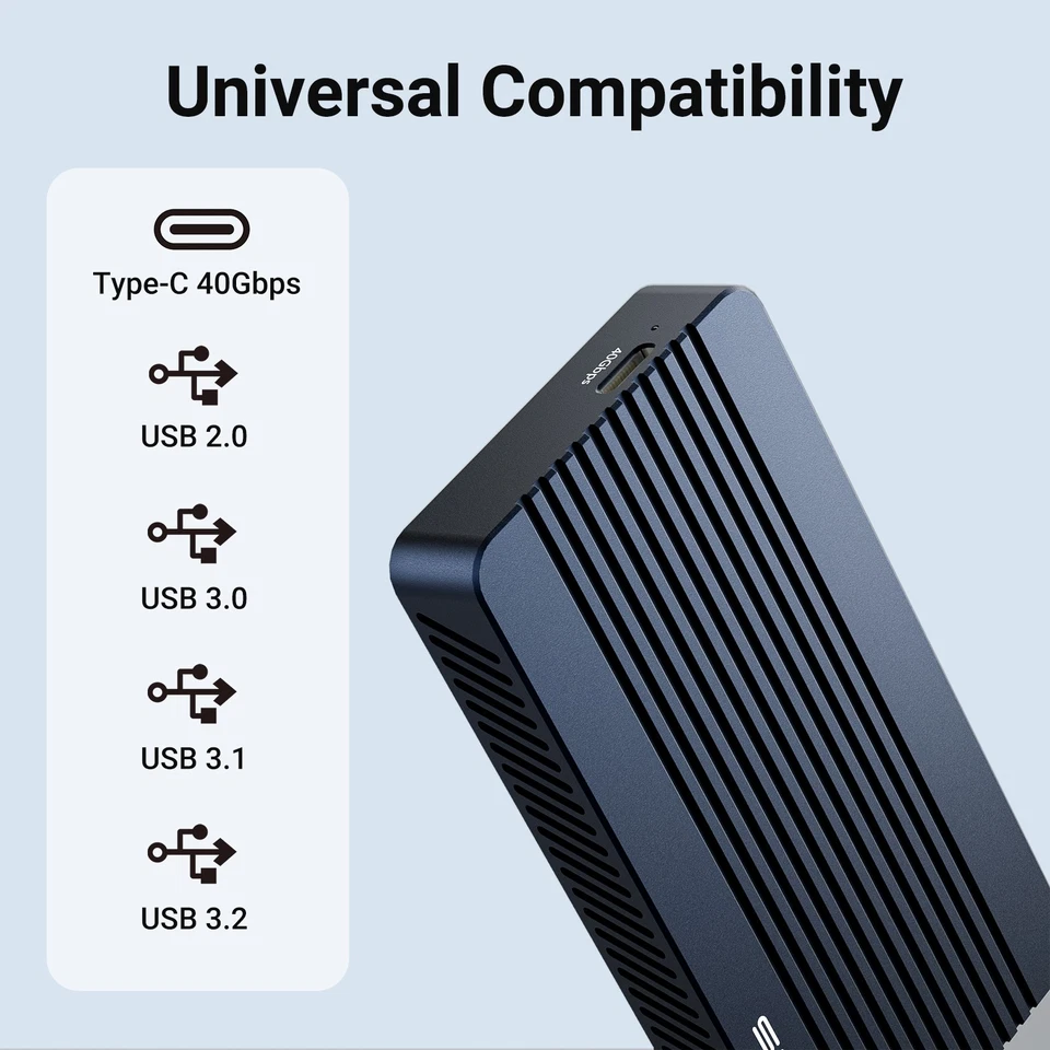 Acasis 40Gbps Thunderbolt 4 M.2 NVMe SSD Enclosure Tool-Free & TB3 Compatible - Image 3 of 4