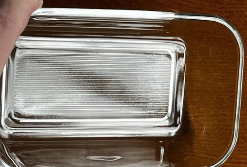 Arcoroc French Butter Dish Embossed Cow Vintage - Picture 14 of 23