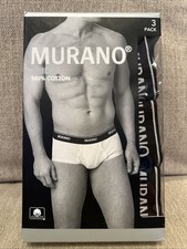 NWT Murano L 36-38 Black Low Rise Cotton Briefs 3 Pack