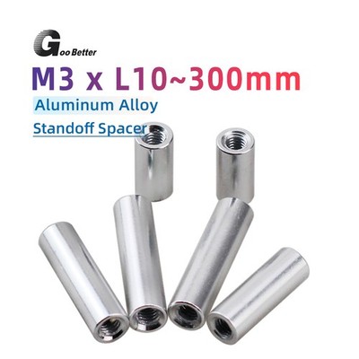 M3 Threaded Sleeve Rod Bar Stud Round Connector Nut Alu Long Nuts Leng 10~300MM