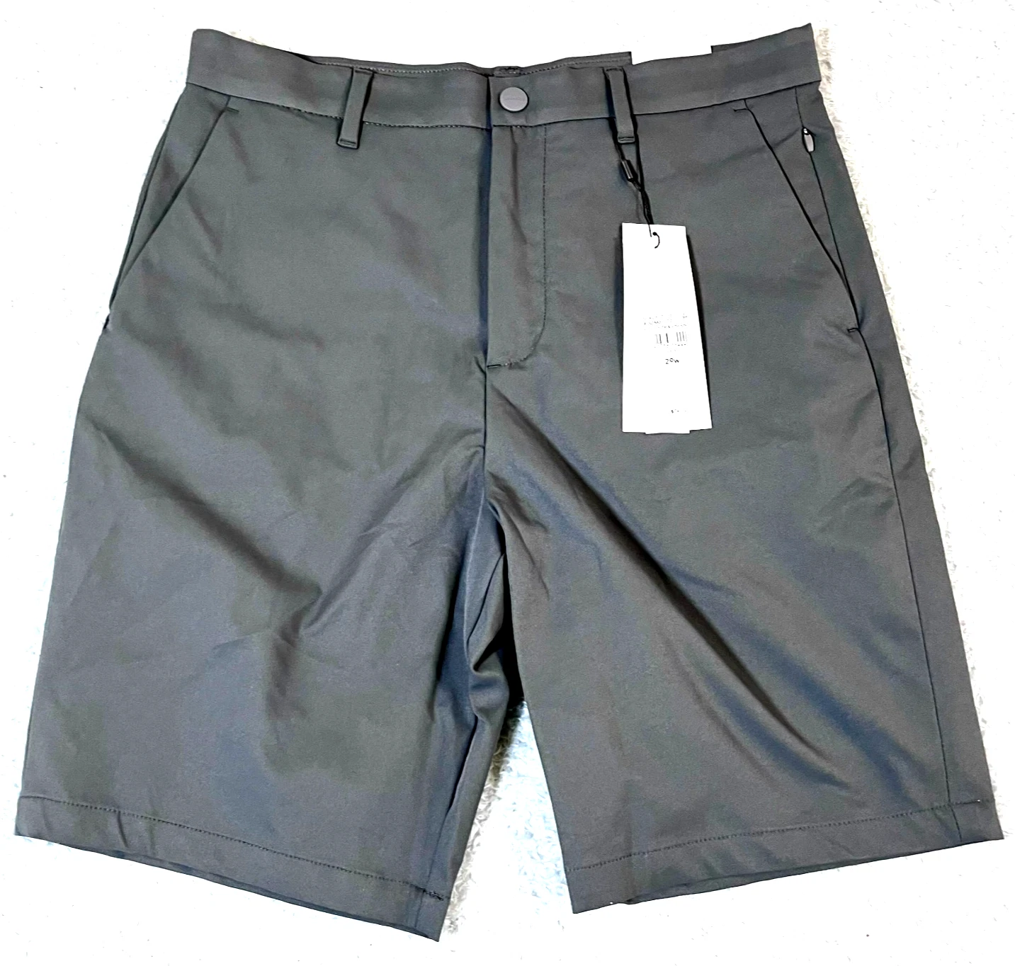Calvin Klein Infinite Flex Chino Shorts Asphalt Mens Size 29 New