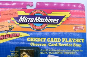 Micro Machines Insiders Credit Card Playset Chevron Service Stop Brand New