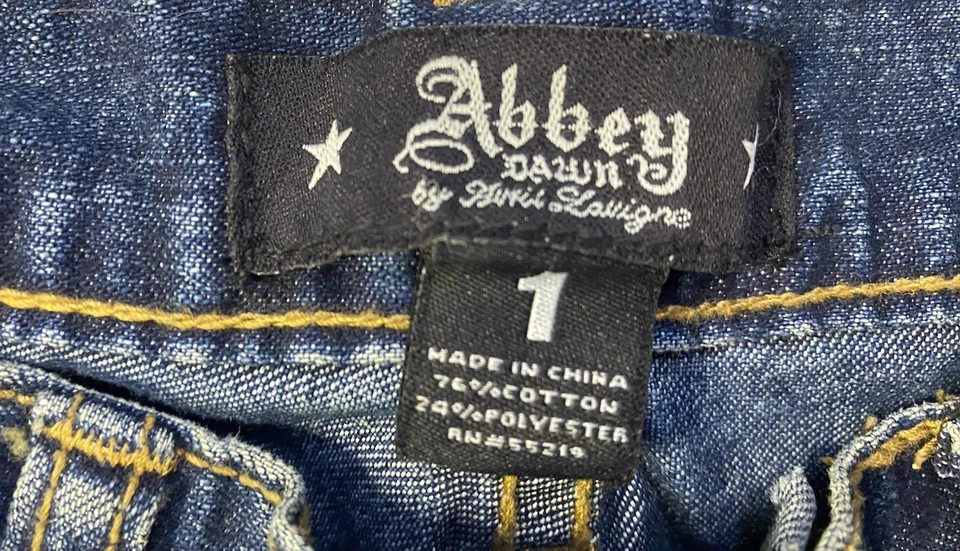 Jeans Abbey Dawn con tirantes y2k tiro bajo boyfriend talla 1 Avril Lavigne Foto 4 de 4