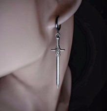Silver Sword Earrings