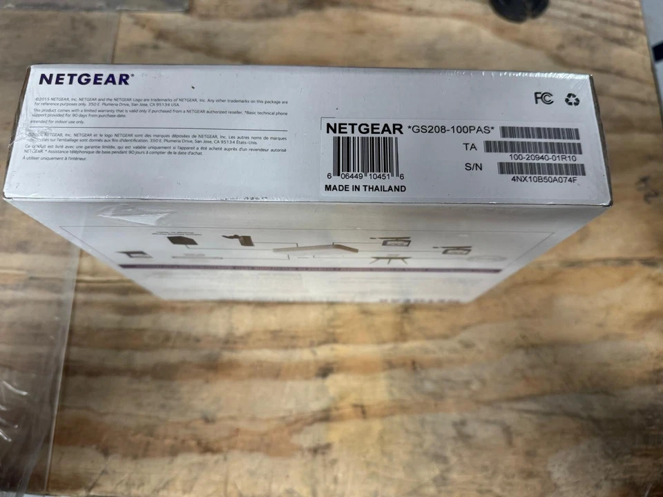 NETGEAR GS208100PAS Gigabit 8 Port Gs208 Ethernet Switch - White - Image 2 of 2