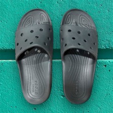 CROCS Iconic Comfort Black Slides Size M7/W9