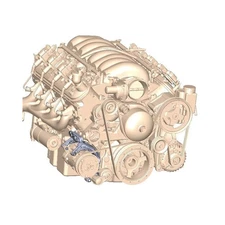 20-160 Low-Mount LS Drive System (A/C) w/ Sanden SD7 Compressor - Passenger's