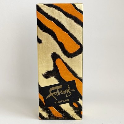 Vintage Faberge Tigress Cologne BOX ONLY For 3.5 Oz Tiger Stripe Good