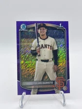 2025 Bowman Chrome Yulian Barreto Purple Shimmer Refractor /250 BCP-229 Giants