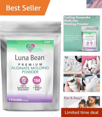 Luna Bean 1 lb Alginate Molding Powder - Safe Hand Casting for Special Occasions