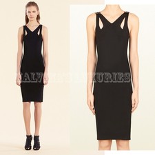 GUCCI DRESS BLACK STRETCH CUTOUT DETAIL WITH BAMBOO $1,500 sz L / LARGE