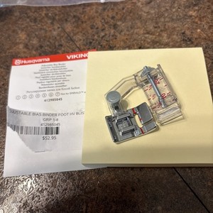 Adjustable Bias Tape Binder Foot for Husqvarna Viking Sewing Machines 4129850-45