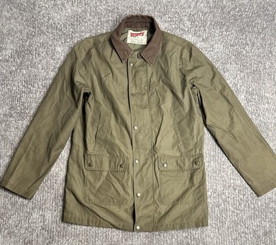 Levis Men s Large Barn Field Zip Jacket Vented Polyester/Cotton Corduroy Collar
