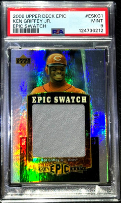 2006 Upper Deck Epic Swatch /50 Ken Griffey Jr #ES-KG1 HOF PSA 9