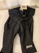 PACE SPORTSWEAR PODIUM Black SHORTS PAD GRIPPER LEG NEW Small