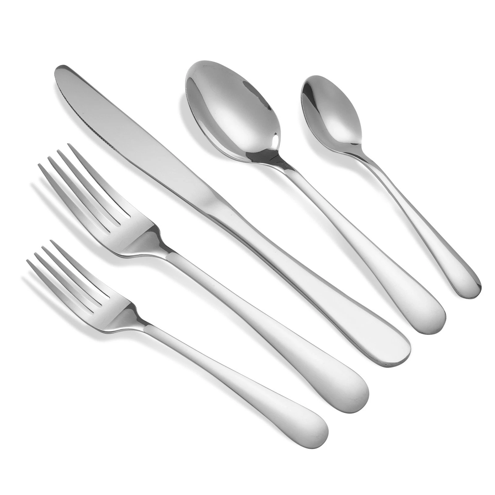 KOOMADE 20Pcs Flatware Set Service for 4 Stainl Steel Flatware Serving