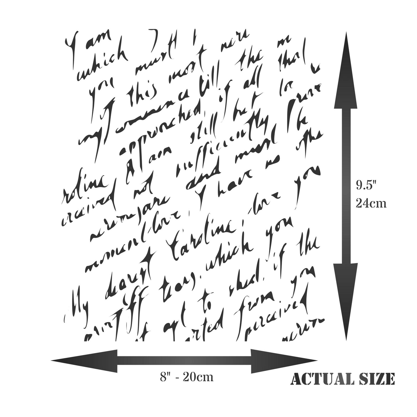 Love Letter Cake Stencil 8 x 9.5 inch - Cake & Cookie Stencil use to Add Texture