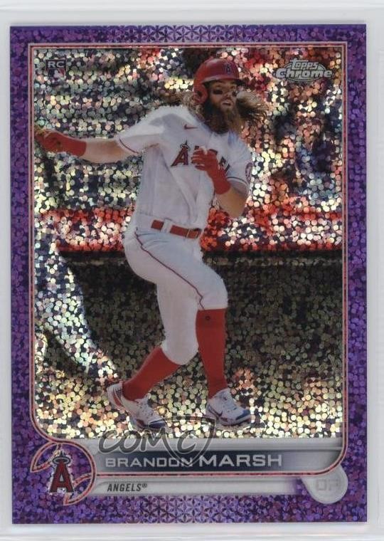 2022 Topps Chrome Purple Speckle Refractor 10/299 Brandon Marsh #133 15mj