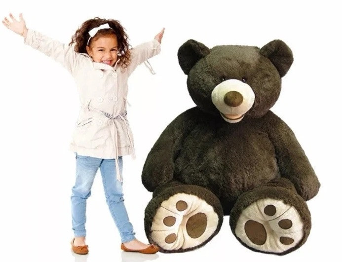 ぬいぐるみ PLUSH TEDDY BEAR 53inch Hugfun Giant 53” Plush Jumbo Teddy Bear Dark Brown Extra