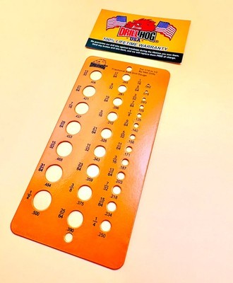 Drill Hog  Drill Gauge Measure Drill Bits Drill Guide Hole Size Checking Tool